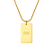 Stylish Stainless Steel 12 Zodiac Rectangle Pendant Necklaces for women, Golden, Aquarius
