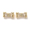 Brass Micro Pave Cubic Zirconia Beads, Cadmium Free & Nickel Free & Lead Free, Real 18K Gold Plated, Clear, 16x8mm, Hole: 1.6mm