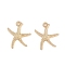 Ocean Themes Alloy Pendants, Starfish, Golden, 15.5x14x2.5mm, Hole: 1.4mm