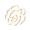 Rack Plating Spray Painted Alloy Cabochons, Lead Free & Cadmium Free & Nickel Free, Flower, Old Lace, 15x14.5x1.3mm