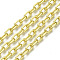 Unwelded Iron Paperclip Chains, Drawn Elongated Cable Chains, with Spool, Golden, 9.6x5.8x1.5mm, about 32.8 Feet(10m)/roll