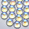 Transparent Glass Cabochons, AB Color Plated, Half Round/Dome, Clear AB, 18x9mm