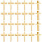 50PCS Rack Plating Brass Charms, Cross Charm, Cadmium Free & Lead Free, Long-Lasting Plated, Real 18K Gold Plated, 13x8.5x3mm, Hole: 2mm
