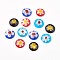 Handmade Millefiori Glass Cabochons, Half Round/Dome, Mixed Color, 10x3mm