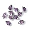 Brass Pave Cubic Zirconia Connector Charms, Rack Plating, Long-Lasting Plated, Cadmium Free & Lead Free, Platinum, Teardrop, 11.5x6x4mm, Hole: 1mm