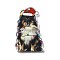 Christmas Theme Acrylic Pendants, Dog, 42.5x26.5x2.5mm, Hole: 1.5mm