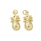 Brass Micro Pave Clear Cubic Zirconia Pendants, Pineapple, Lead Free & Cadmium Free, Long-Lasting Plated, Rack Plating, Real 18K Gold Plated, with Jump Ring, Clear, 20.5x10x4mm, Hole: 3.2mm
