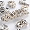 Brass Grade A Rhinestone Spacer Beads, Silver Color Plated, Nickel Free, Rondelle, Crystal, 10x4mm, Hole: 2mm