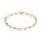 304 Stainless Steel Link Bracelets, with Lobster Claw Clasps, Heart, Golden, 8-1/4 inch(21cm), 5mm