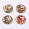 Handmade Lampwork Big Pendants, Inside Millefiori Glass, Flat Round, Mixed Color, 50x9mm, Hole: 11mm