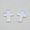 Opalite Pendants, Cross, 18x13x3mm, Hole: 1mm