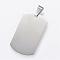 Tarnish Resistant 304 Stainless Steel Stamping Blank Tag Pendants, Double Side Polished, Rectangle, Stainless Steel Color, 40x23.5x2mm, Hole: 7x4mm