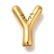 PVD Vacuum Plating 304 Stainless Steel Pendants, Real 18K Gold Plated, Letter Charm, Letter Y, 19x14x4.5mm, Hole: 2mm