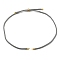 Nylon Cords Necklace Making, with Golden Brass Findings, Long-Lasting Plated, Gainsboro, 22~22.8 inch(56~58cm), Hole: 1.7mm