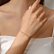 Stainless Steel Beaded Snake Chain Bracelets for Women, Golden