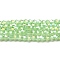 Imitation Jade Electroplate Glass Beads Strands, AB Color Plated, Faceted, Bicone, Green, 4x4mm, Hole: 0.8mm, about 80~85pcs/strand, 30~32cm