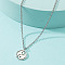 201 Stainless Steel Pendant Necklace for Men, Stainless Steel Color, Yin-yang, 23.62 inch(60cm)