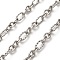 304 Stainless Steel  Figaro Chains, Unwelded, Stainless Steel Color, 13x6.5x1.5mm