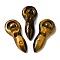 Natural Tiger Eye Pendants, Goddess Charms, 43~43.5x18.5~19x7~8.5mm, Hole: 11.5x1.5mm