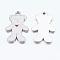 Alloy Enamel Pendants, Lead Free and Cadmium Free, Bear, Platinum, White, about 27mm long, 17mm wide, 2mm thick, hole: 2mm