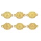 Alloy Links connectors, Oval, Golden, 18x11x2mm, Hole: 2mm