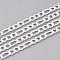 304 Stainless Steel Figaro Chains, Unwelded, with Spool, Silver Color Plated, 6mm, Link: 12x6x1.6mm and 9x6x1.6mm, about 32.8 Feet(10m)/roll