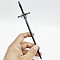 Alloy Flow Su Sword Hairpin Ancient Costume Headwear Hairpin Electroplating Pendant Sword, Black, 210~220x42~43x7mm, Hole: 2.5mm
