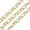 Brass Oval & Ring Link Chains, with Spool, Unwelded, Long-Lasting Plated, Cadmium Free & Nickel Free & Lead Free, Real 18K Gold Plated, 12x6x1mm, 8.5x1mm