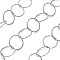304 Stainless Steel Rolo Chains, Soldered, Stainless Steel Color, 14x1mm