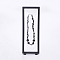 Plastic Frame Stands, with Transparent Membrane, 3D Floating Frame Display Holder, For Bracelet/Necklace Jewelry Display, Rectangle, Black, 30x11x2cm