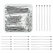 200Pcs 4 Styles 304 Stainless Steel Ball Head Pins for Craft Jewelry Making, Stainless Steel Color, 21 Gauge, 20~50x0.7mm, Head: 2mm, 50pcs/style
