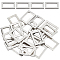 GORGECRAFT 1 Box 20PCS Metal Flat Rectangle Rings Buckle 4/5