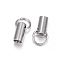 Tarnish Resistant 201 Stainless Steel Cord Ends, End Caps, Column, Stainless Steel Color, 10x5mm, Hole: 6mm, about 4mm inner diameter