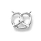 925 Sterling Silver Pave Clear Cubic Zirconia Heart Charms, Platinum, 11x12x2.5mm, Hole: 0.8mm