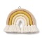 Polypropylene Pendants, with Alloy Findings, Rainbow, Gold, 57~60x66~71x8~9mm, Hole: 5mm