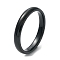 Ion Plating(IP) 304 Stainless Steel Flat Plain Band Rings, Black, Size 10, Inner Diameter: 20mm, 3mm