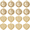 BENECREAT 20Pcs 2 Style OM Yoga Charms 18K Gold Plated OM Symbol Charms Pendants for DIY Jewelry Making