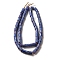 Handmade Nepalese Lampwork Beads, Column with Stripe, Blue, 6~14x5~8mm, Hole: 1.4~3mm, about 52~78pcs/strand, 25.59~25.98''(65~66cm)