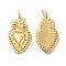 Eco-Friendly Rack Plating Brass Pendants, Long-Lasting Plated, Lead Free & Cadmium Free, Sacred Heart Charm, Real 18K Gold Plated, 21.5x12.5x2mm, Hole: 3mm
