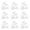 UNICRAFTALE 50Pcs 18.5mm Long 304 Stainless Steel Filigree Pendants Metal Embellishments Cat Charms Hypoallergenic Kitten Charms Hollow Pendant with Loop for Jewellery Making Hole 1.5mm