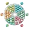 60Pcs 6 Colors Opaque Crackle Glass Round Beads Strands, Imitation Stones, Round, Mixed Color, 10mm, Hole: 1.5mm, 10pcs/color