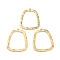 Zinc Alloy Pendants, Golden, Hollow, Rectangle, 48x39.5x2mm, Hole: 1.2mm