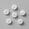 Handmade Lampwork Beads, Rondelle, Ghost White, 4x2.5mm, Hole: 1mm, 150pcs/bag