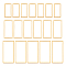 36Pcs 3 Style 201 Stainless Steel Linking Rings, Rectangle, Golden, 16~25.5x7.5~13x1mm, Inner Diameter: 14~24x6~11mm, 12pcs/style