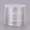 Nylon Rattail Satin Cord, Beading String, for Chinese Knotting, Jewelry Making, WhiteSmoke, 1mm, about 32.8 yards(30m)/roll