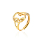 Elegant Stainless Steel Hollow Open Ring for Women Daily Wear