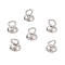 201 Stainless Steel Bead Cap Pendant Bails, for Globe Glass Bubble Cover Pendants, Stainless Steel Color, 5.5x5mm, Hole: 2~2.5mm