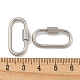 Подвески-карабинчики с винтовым замком из нержавеющей стали 304 STAS-C092-04E-P-3