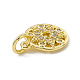 Латунные микропаве прозрачные кубические циркониевые подвески ZIRC-F132-28G-3