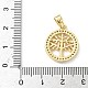 Латунные микро проложить кубического циркония подвески KK-S337-06G-A-3
